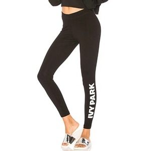 IVY PARK Black Leggings with Bold White Branding